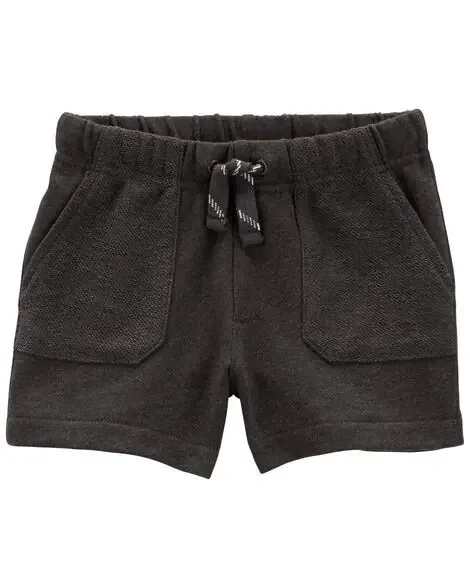 Carters Toddler Pull-On Reverse Pockets French Terry Shorts Grey 4T