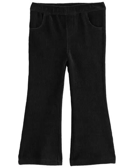 Carters Toddler Pull-On Velour Flare Pants Black 3T