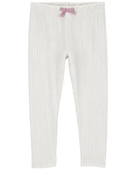 Carters Toddler Pull-On Velour Pants White 4T