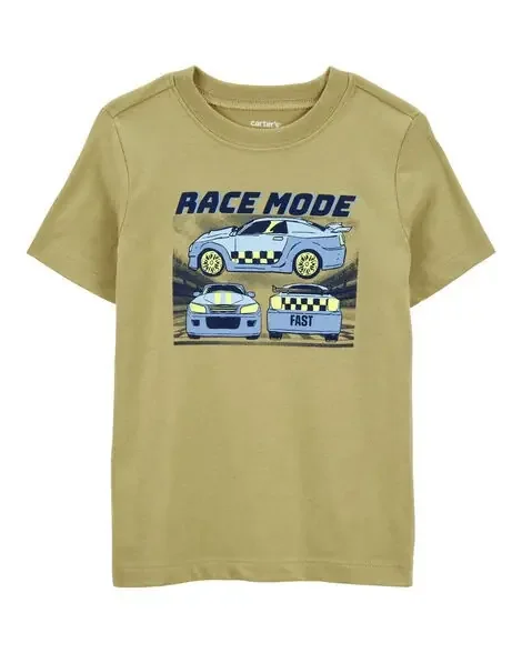 Carters Toddler Race Car Short-Sleeve Tee – Gold Gold 2T