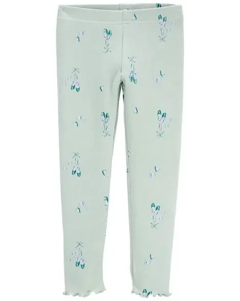 Carters Toddler Ribbed Leggings Teal 4T