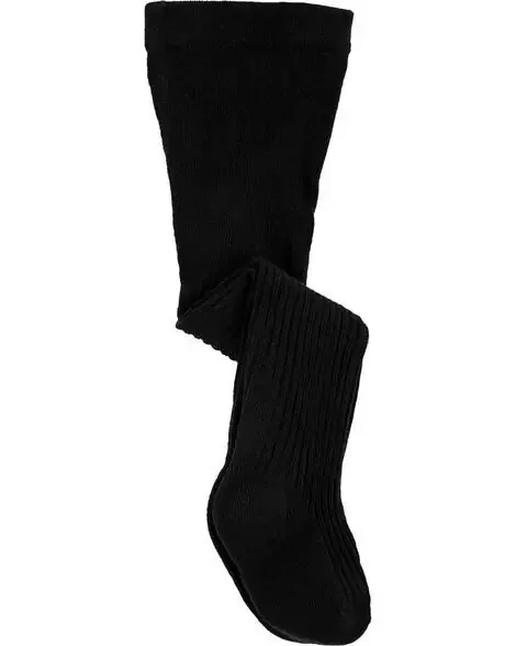 Carters Toddler Ribbed Tights Black 2T4T