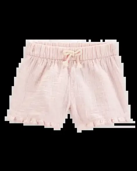 Carters Toddler Ruffle Gauze Shorts Pink 4T