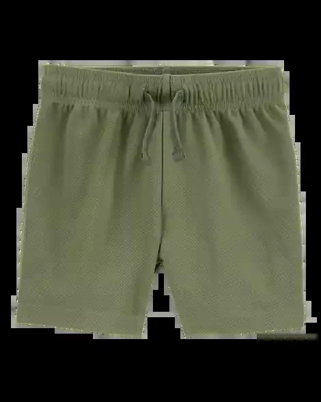 Carters Toddler Solid Cotton Blend Shorts – Green Olive 3T