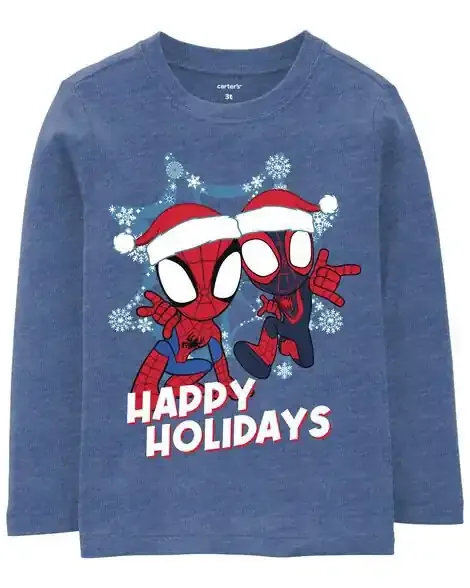 Carters Toddler Spider-Man Christmas Tee Multi 2T