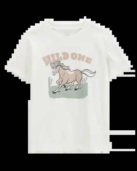 Carters Toddler Wild One Exclusive Graphic Tee White 5T