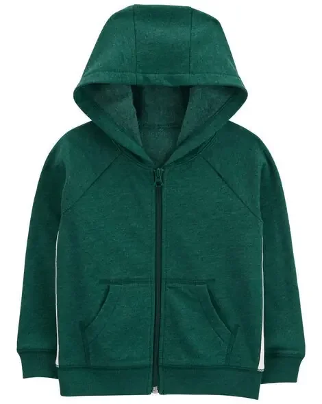 Carters Toddler Zip-Up Fleece Hoodie Green 5T