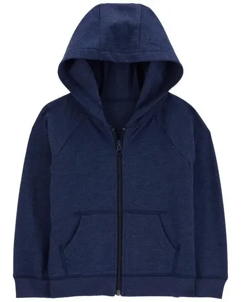 Carters Toddler Zip-Up Fleece Hoodie Navy 4T
