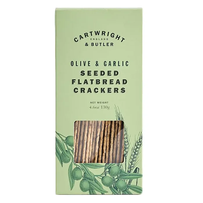 Cartwright & Butler Olive & Garlic Seeded Flatbreads Crackers