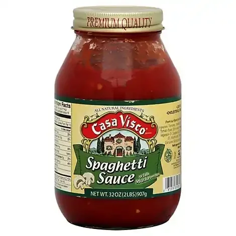 Casa Visco Spaghetti Sauce, With Mushrooms – 32 oz