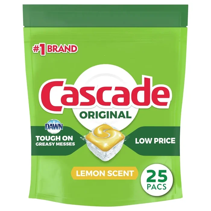 Cascade Action Pacs Dishwasher Cleaning Pods Lemon Scent