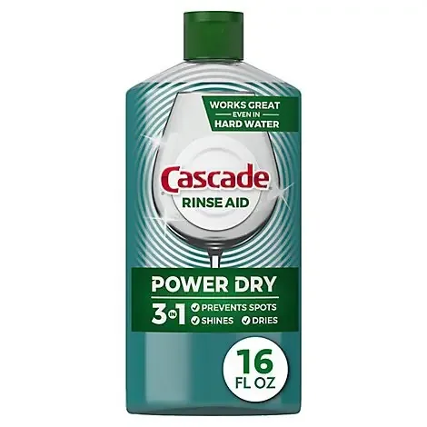 Cascade Dishwasher Power Dry Rinse Aid – 16 Fl. Oz.