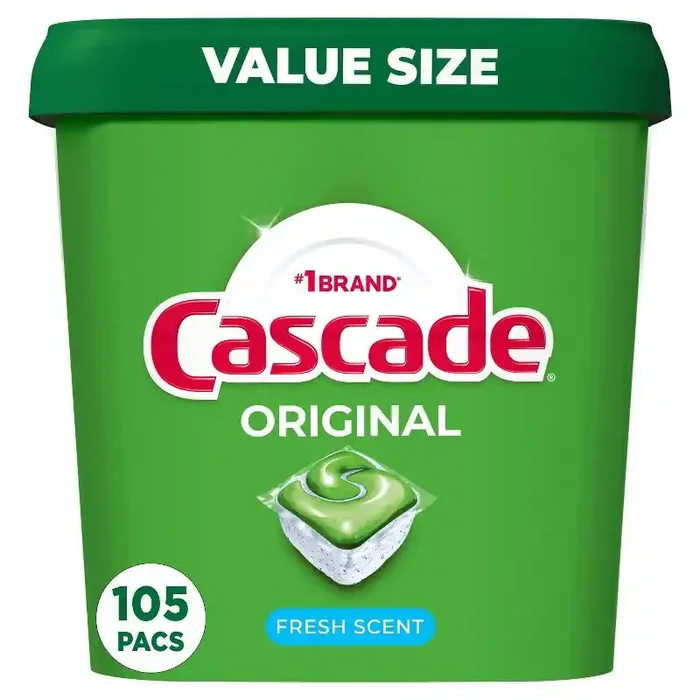 Cascade Fresh Scent Original Dishwasher Pods, ActionPacs Dishwasher Detergent Tabs – 105ct