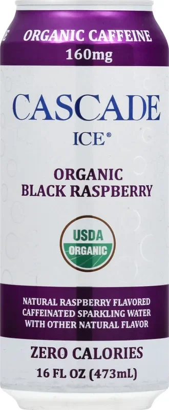 Cascade Ice Organic Caffeinated Black Raspberry Sparkling Water – 16.0 oz