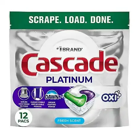Cascade Platinum Actionpacs With Oxi, Fresh Scent – 12 Ct. – 12 CT