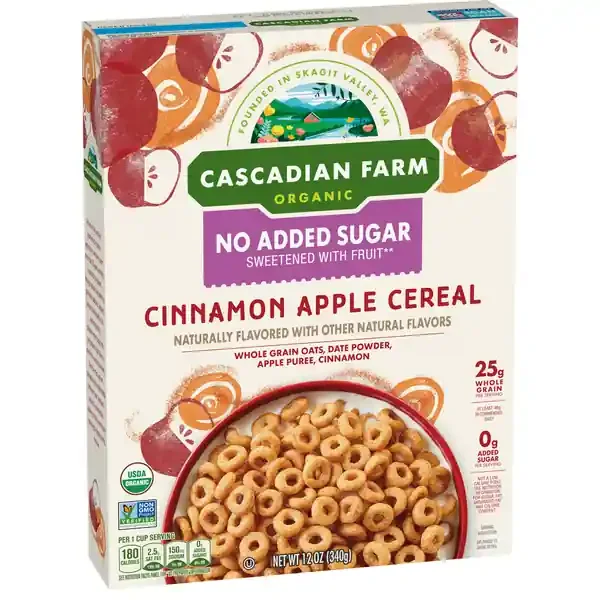 Cascadian Farm Cereal, No Added Sugar, Cinnamon Apple