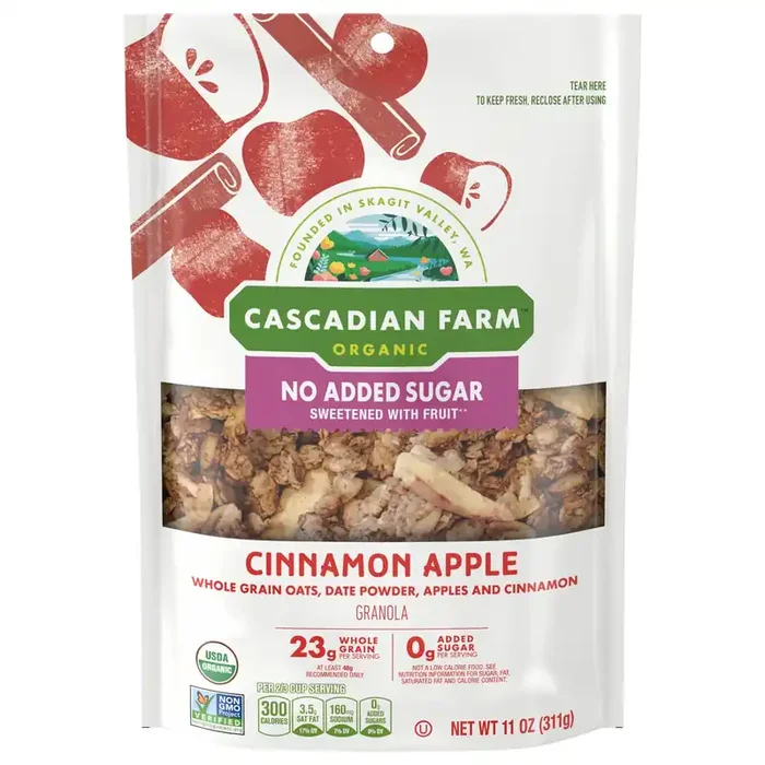 Cascadian Farm No Sugar Added Cinnamon Apple Granola Cinn Appl Nsa