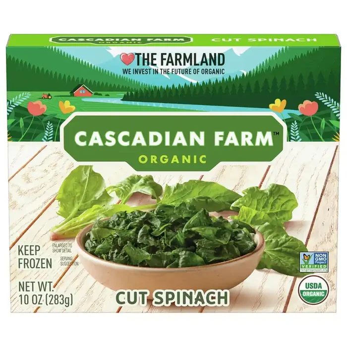 Cascadian Farm Organic Cut Spinach, Frozen Vegetables, 10 oz.