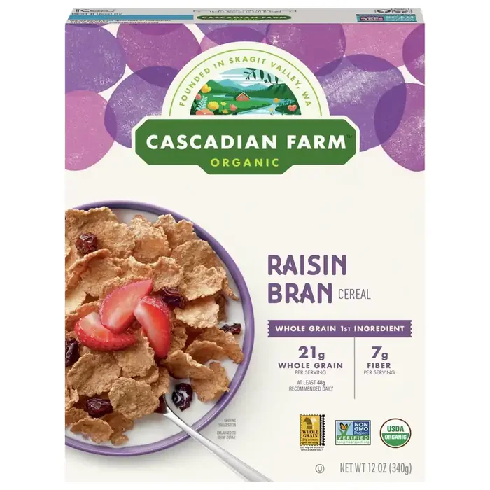 Cascadian Farm Organic Raisin Bran Cereal, 12 oz