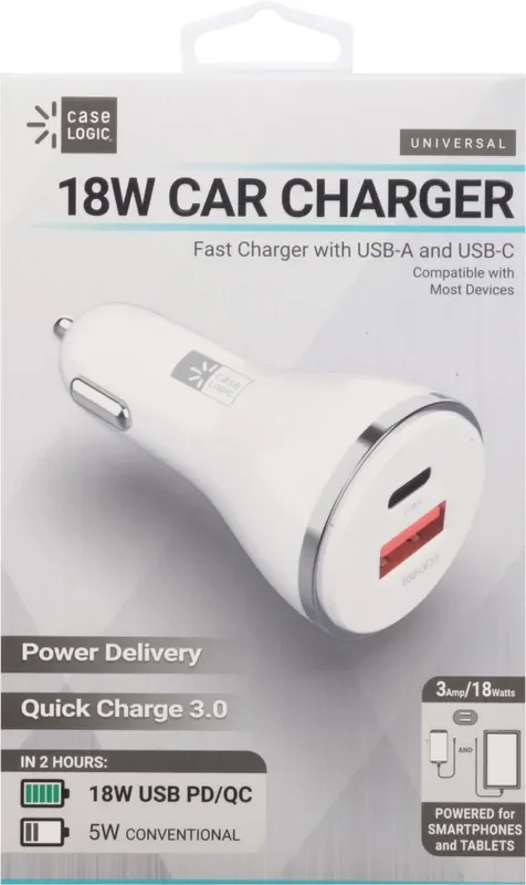 Case Logic 18 Watts Universal Car Charger 1 ea