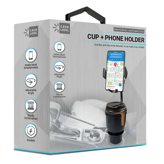 Case Logic Auto Cup & Phone Holder – Black