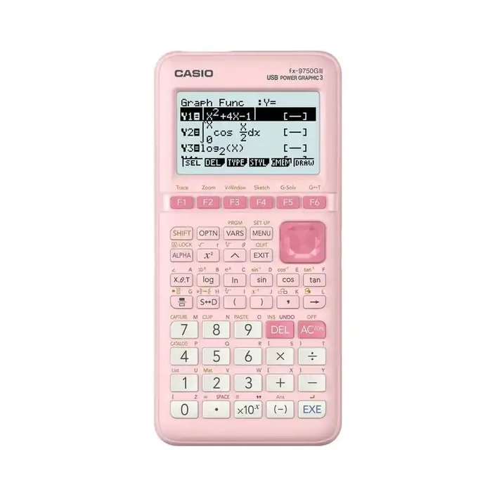 Casio FX – 9750GIII Graphing Calculator – Pink ACT & SAT Approved, 60KB Storage