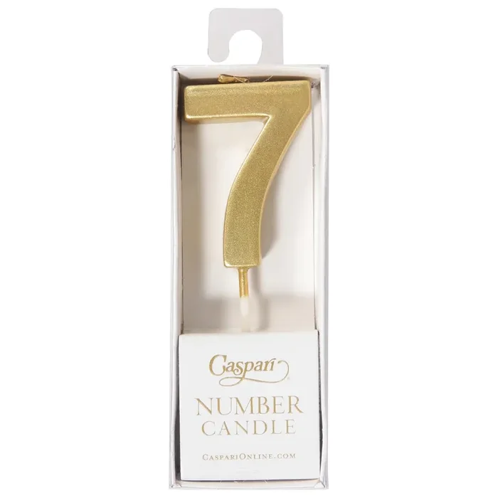 Caspari Gold 7 Number Candle 1 ea