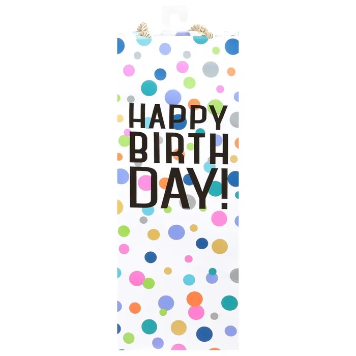 Caspari Happy Birthday Confetti Bottle Bag 1 ea
