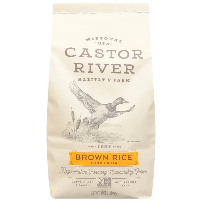 Castor River Habitat & Farm Long Grain Brown Rice 32 oz