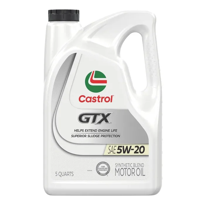 CASTROL Castrol GTX 5W-20 Synthetic Blend Motor Oil, 5 Quarts