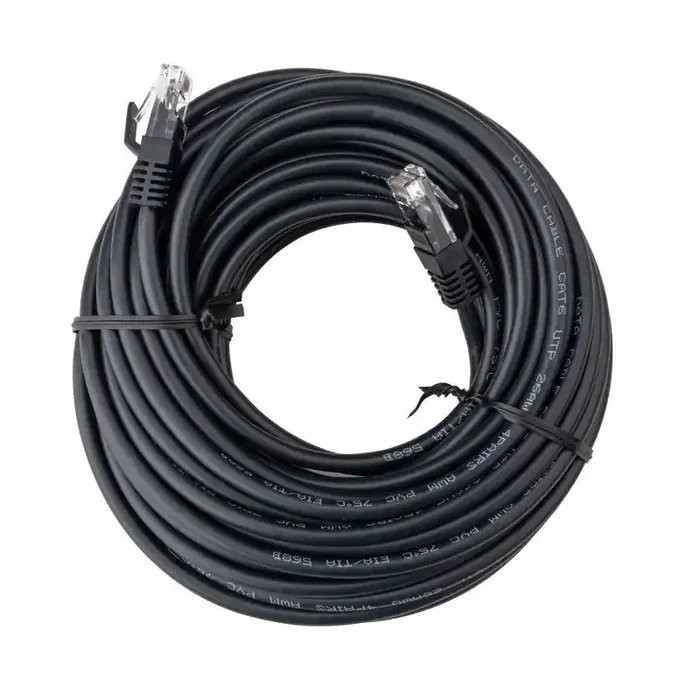 Cat 6 Ethernet Cable – dealworthy™ 50‘ Black 1.25 Gbps RJ-45 Male-to-Male