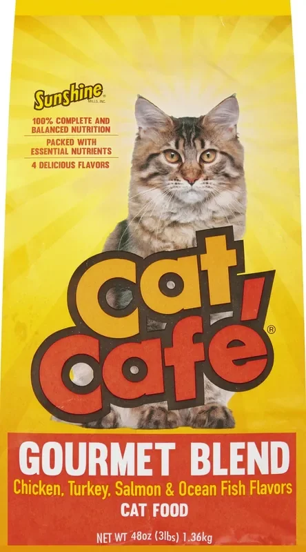 Cat Cafe Gourmet Blend Chicken, Turkey, Salmon & Ocean Fish Flavors Cat Food 48 oz