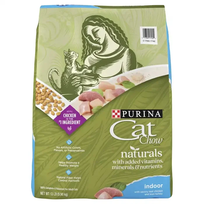 Cat Chow Purina Cat Chow Hairball, Healthy Weight, Indoor, Natural Dry Cat Food, Naturals Indoor – 13 lb. Bag