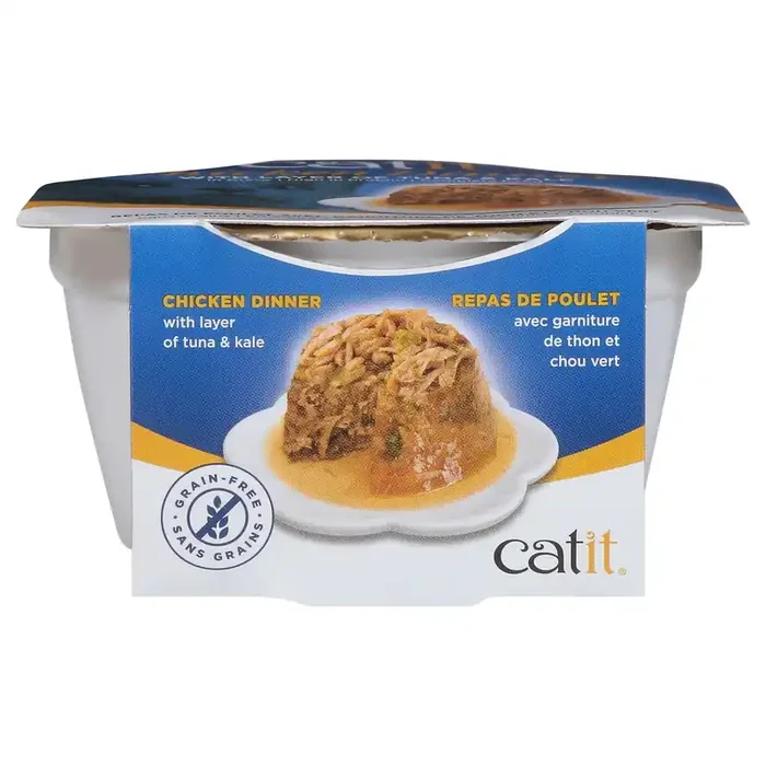 Cat It Grain Free Chicken Dinner with Layer of Tuna & Kale Cat Food 2.8 oz