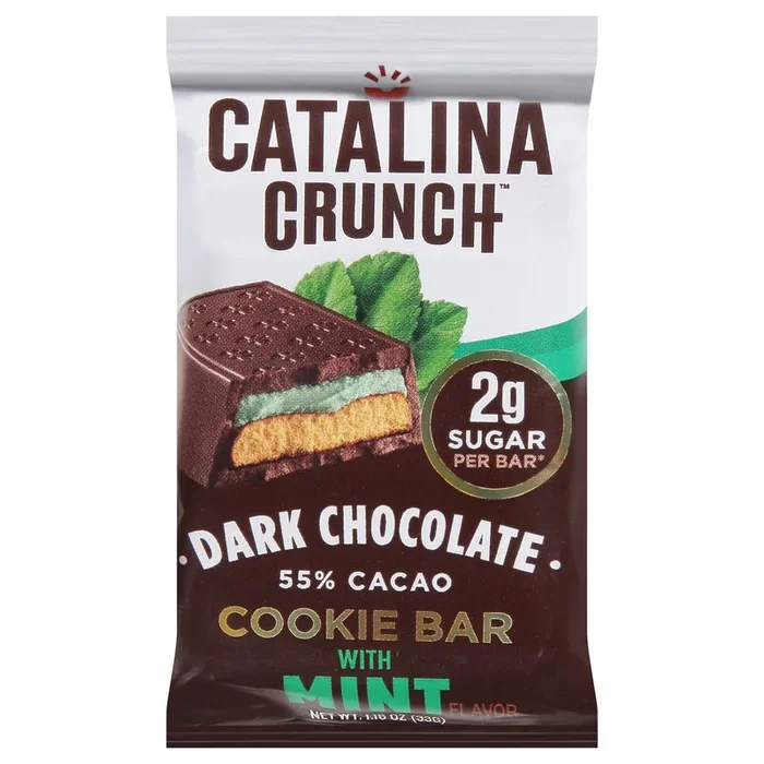 Catalina Crunch 55% Cacao Dark Chocolate with Mint Flavor Cookie Bar 1.16 oz