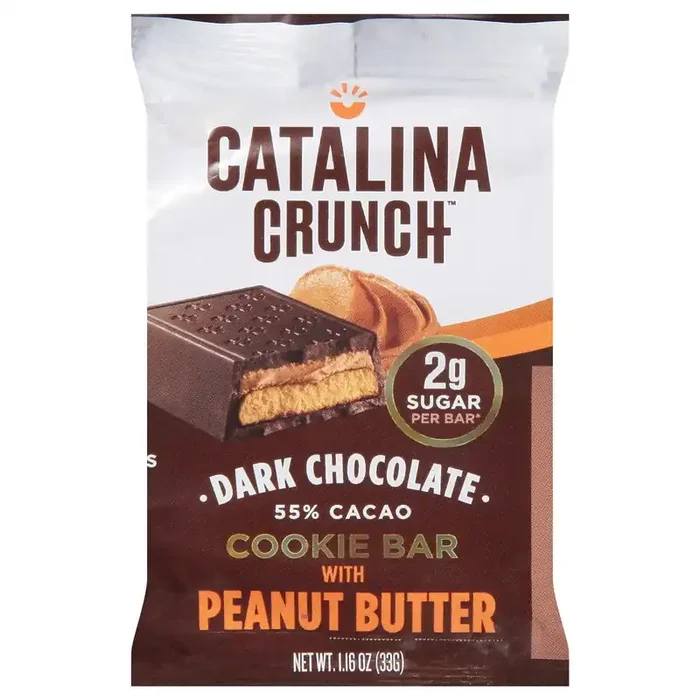 Catalina Crunch 55% Cacao Dark Chocolate with Peanut Butter Cookie Bar 1.16 oz