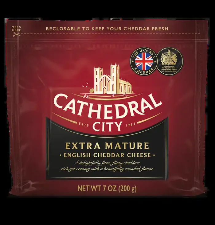 CATHEDRAL CITY ENGLISH CHEDDAR CHEESE EXTRA MATURE 7 OZ