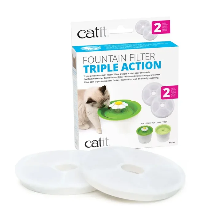 Catit Triple Action Fountain Filters – 2 Pack