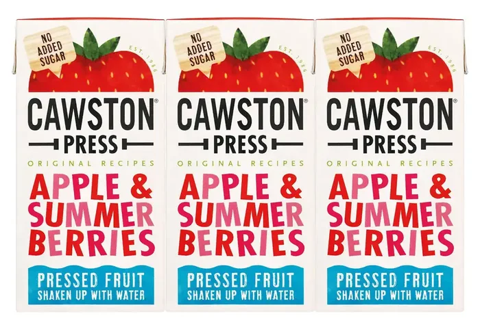 Cawston Press Apple & Summer Berries Pressed Fruit Water 3 Pack Cartons