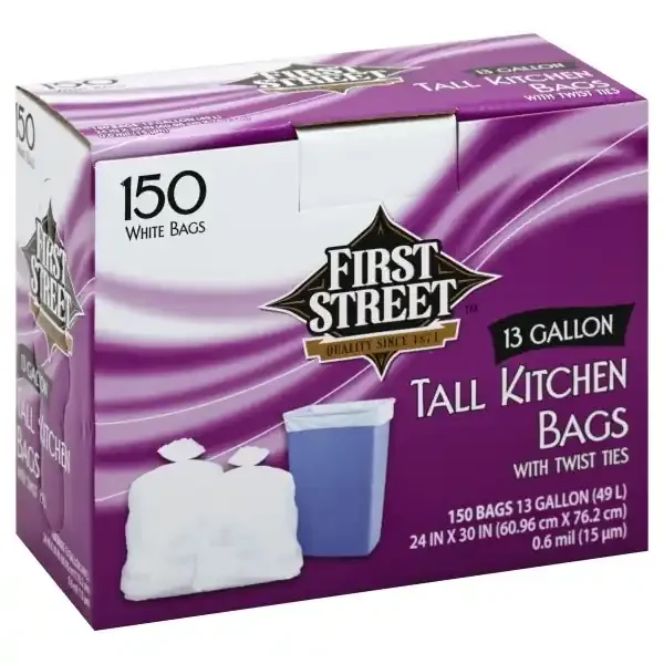 Cb24 Fs Can Liner White 13 Gal 0.6 Mil 24X32 Inch