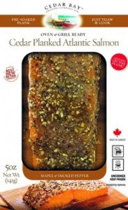 Cedar Bay Maple & Smoked Pepper Cedar Planked Atlantic Salmon