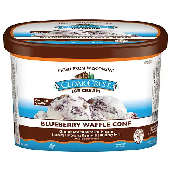 Cedar Crest Blueberry Waffle Cone