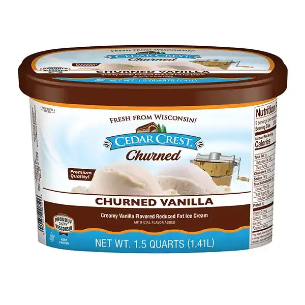 Cedar Crest Churned Vanilla Reduced Fat Ice Cream