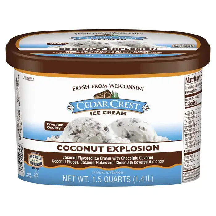 Cedar Crest Coconut Explosion Ice Cream