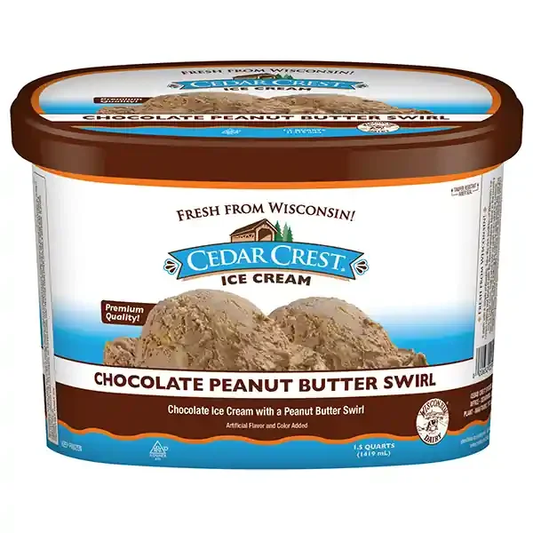 Cedar‘s Cedar Crest Chocolate Peanut Butter Swirl Ice Cream