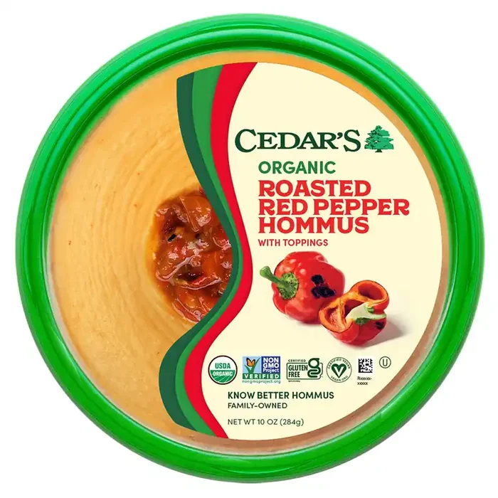 Cedar‘s Topped Organic Roasted Red Pepper Hummus