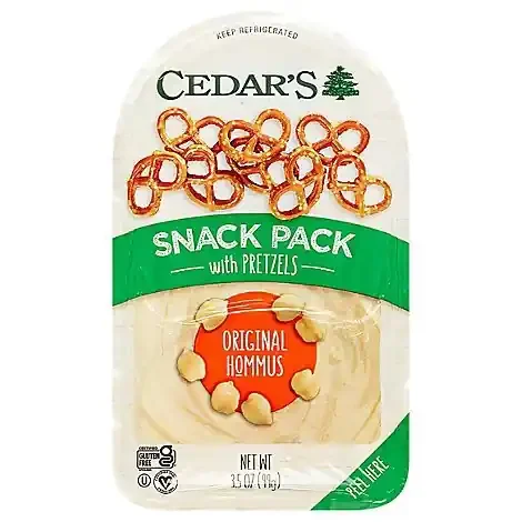 Cedars Snack Pack Chips With Original Hummus- 3 oz