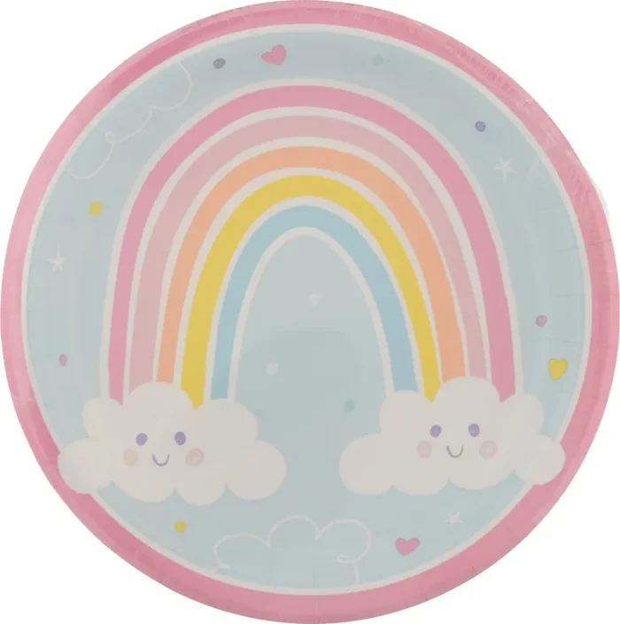 Celebrations Happy Rainbow Plates 8 ea