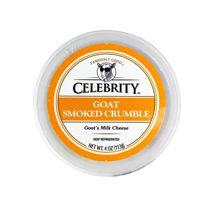 Celebrity Crumbled Smoked Goat Cheese 4 Oz