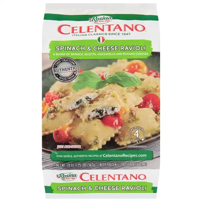 Celentano Spinach & Cheese Ravioli 20 oz